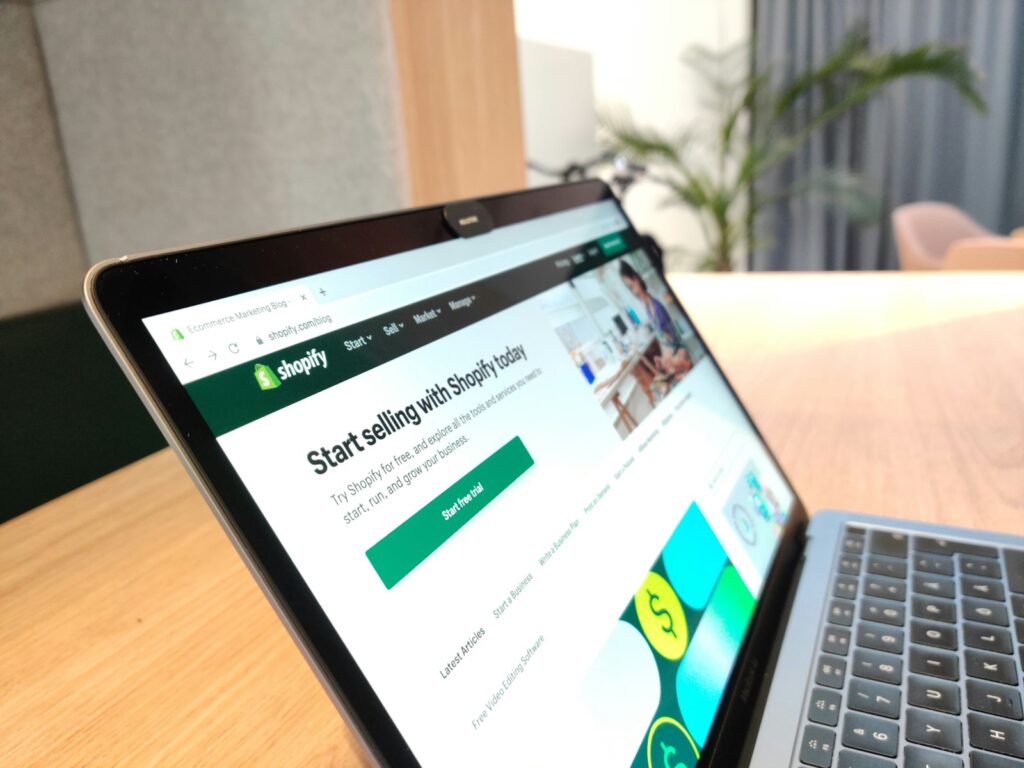 a tablet and a laptop Start an Online Store at Shopify.com
