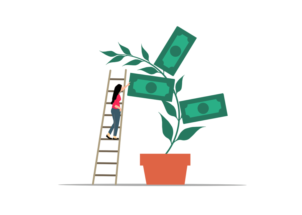 money, plant, investment, cash, tree, business, collecting, growth, profit, banknote, stack, collection, dollar, finance, cartoon, payment, earning, nature, economy, income, passive income, rich, wealth, 30+ Passive Income Ideas for 2025 (USA Edition)